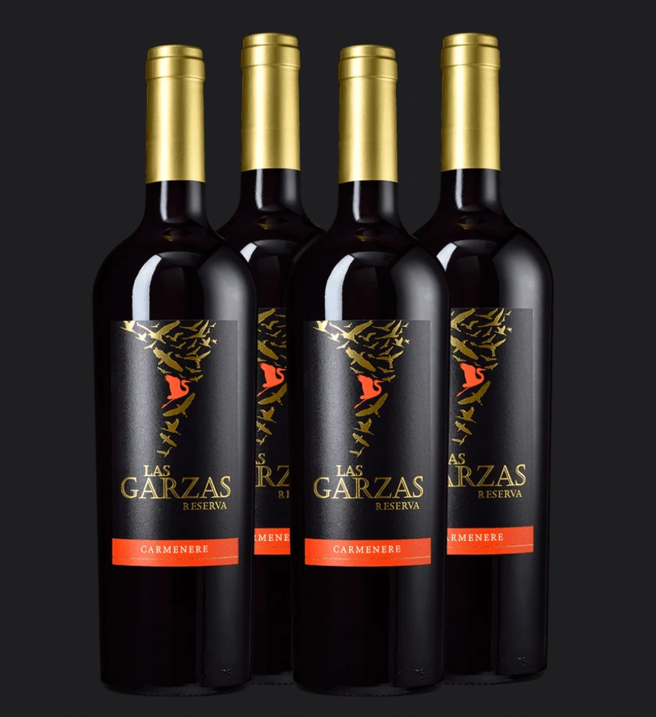 Pack 4 Vinos Las Garzas Carménère Reserva casa Viña Las Garzas 2019