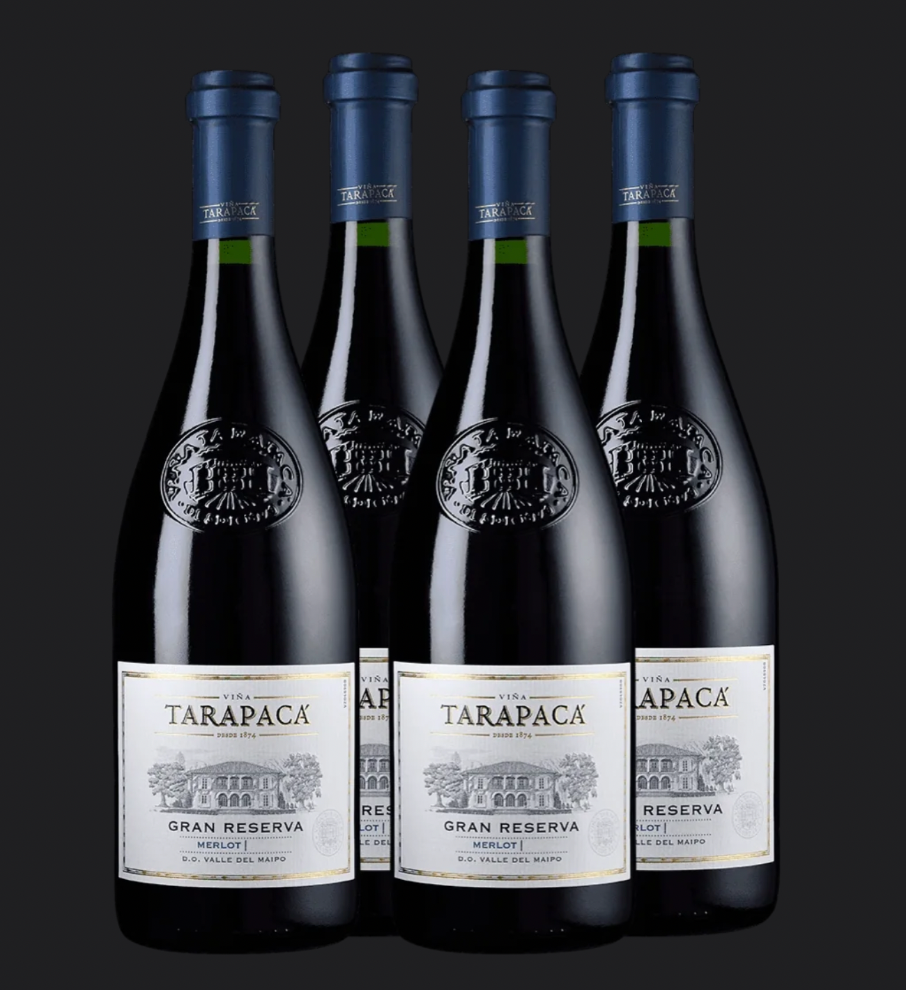 Pack 4 Vinos Merlot Gran Reserva 2020 casa Viña Tarapacá