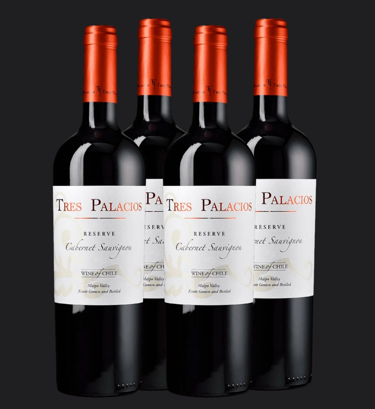 Pack 4 Vinos Tres Palacios Cabernet Sauvignon Reserve casa Viña Tres Palacios 2019